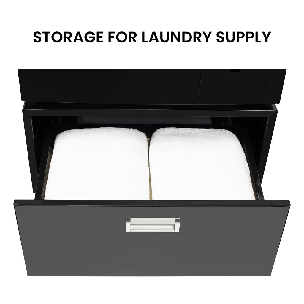 All - in - One Washer Dryer VENTED - DRY FASTER Than Condense 15 lb 110V + Pedestal