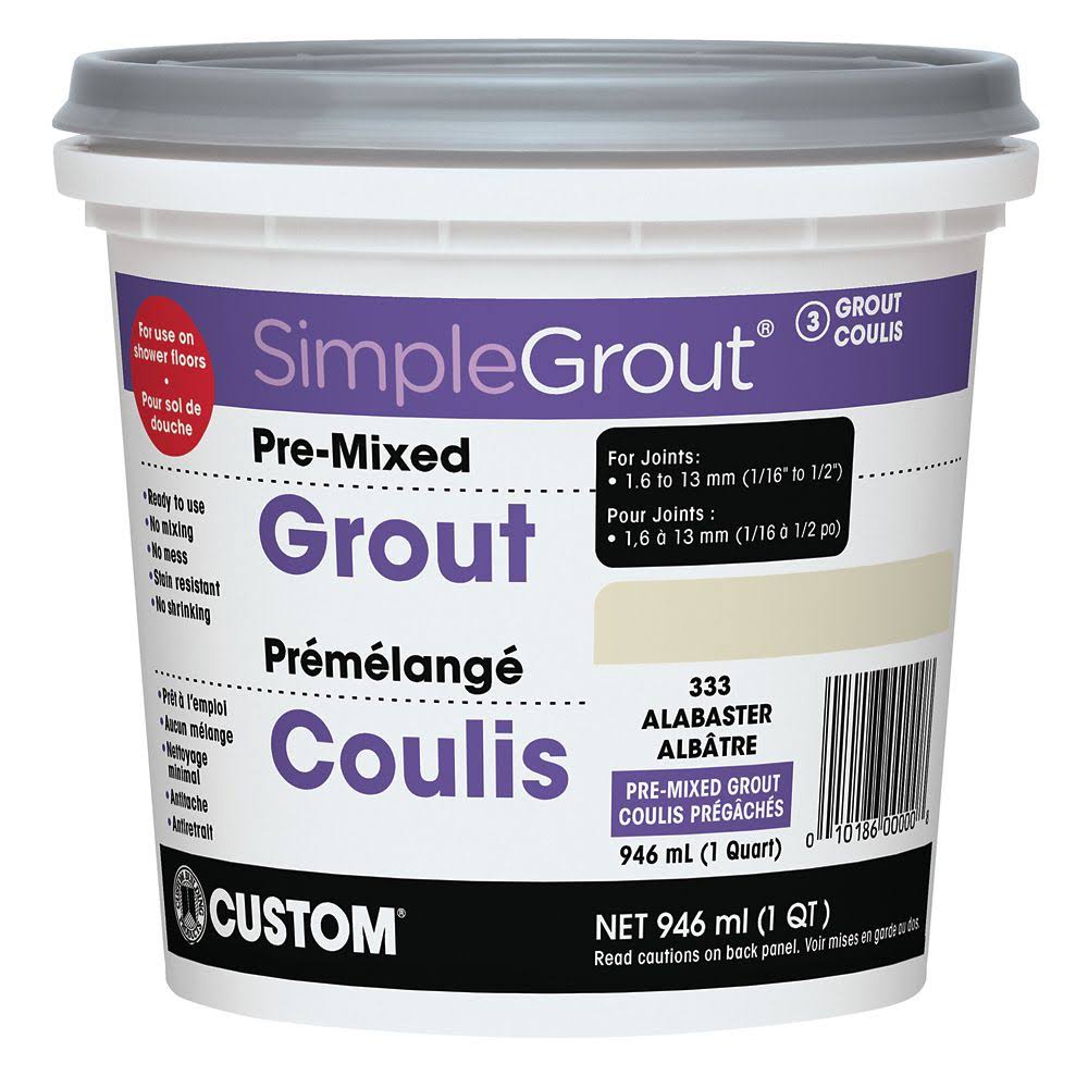 Premixed Sanded Grout - #333 Alabaster, 946 ml