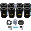 VEVOR DWC Hydroponic System 5 Gallon 4-8 Buckets Deep Water Culture Growing Bucket Hydroponics Grow Kit