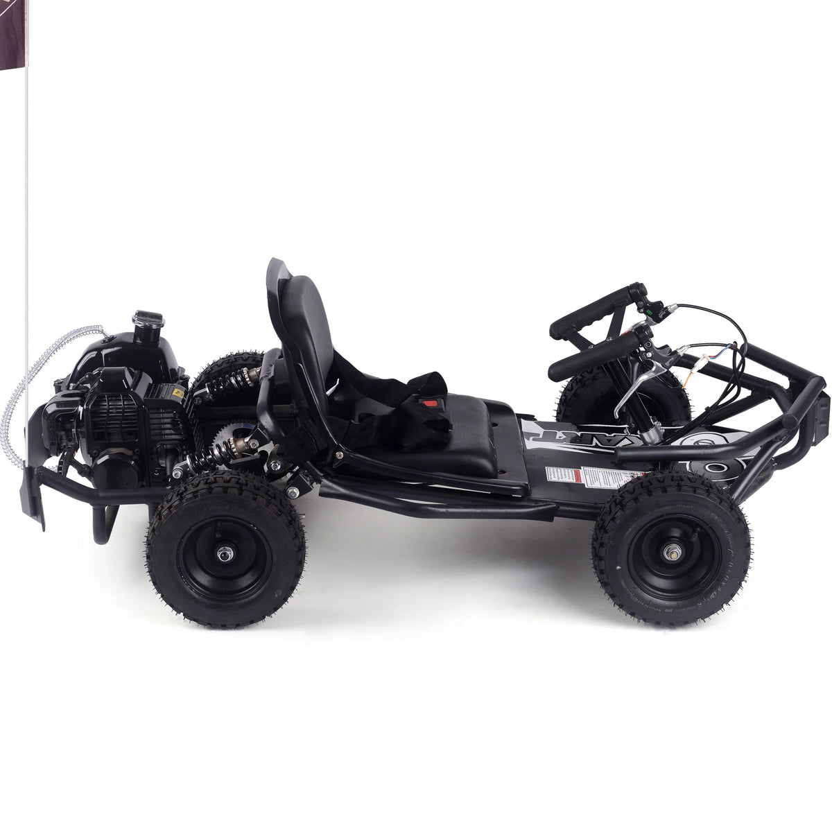 SAY YEAH Gas Go Kart, Sturdy Steel Frame Go Kart for Kids 8+, 20mph Top Speed, 185 lb Max, Black