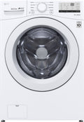 LG - 4.5 Cu. ft. High Efficiency Stackable Front-Load Washer with 6Motion Technology - White