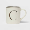 16oz Stoneware Monogram C Mug Ivory - Threshold