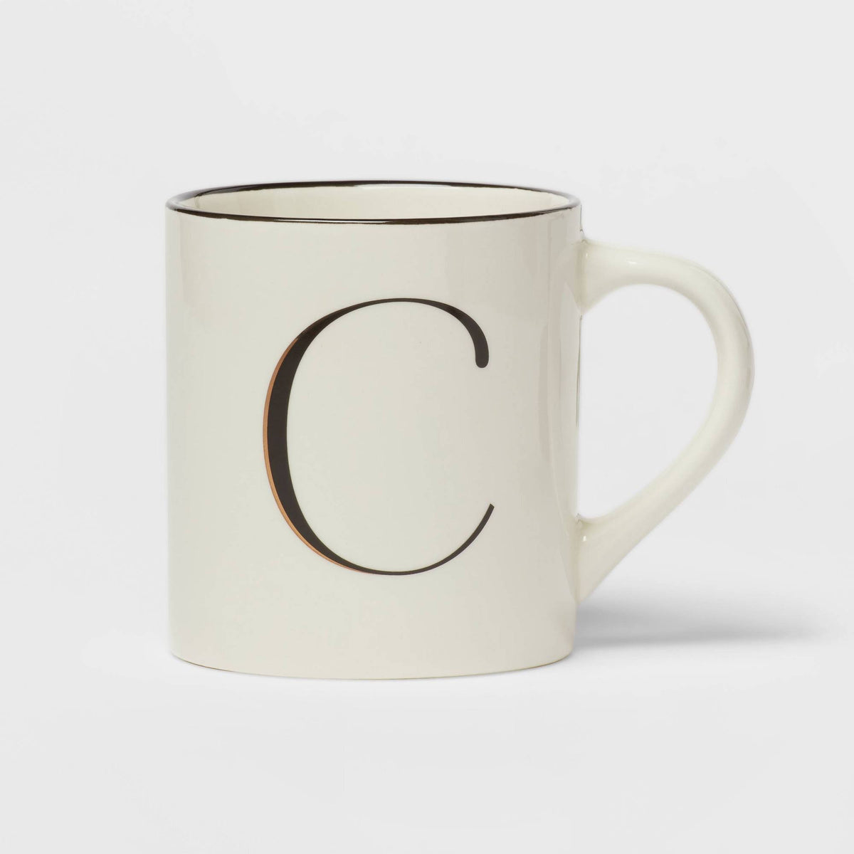 16oz Stoneware Monogram C Mug Ivory - Threshold