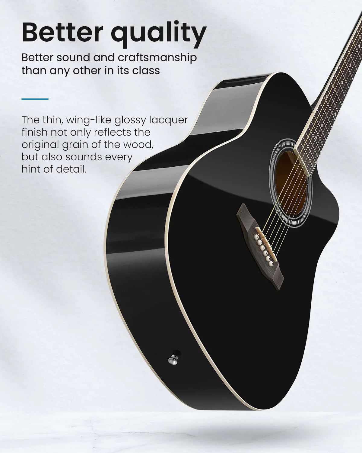 Moukey 41 Acoustic Guitar for Beginner Adult Teen
