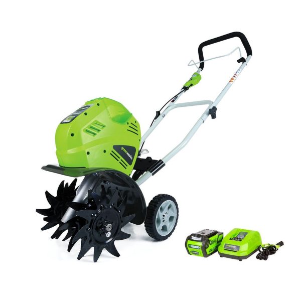 40V 10-inch Cordless Cultivator/Tiller with 40 Ah Battery and Charger. 27062