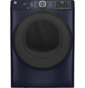 GE 7.8 Cu. ft. Capacity Smart Front Load GAS Dryer with Sanitize Cycle Blue