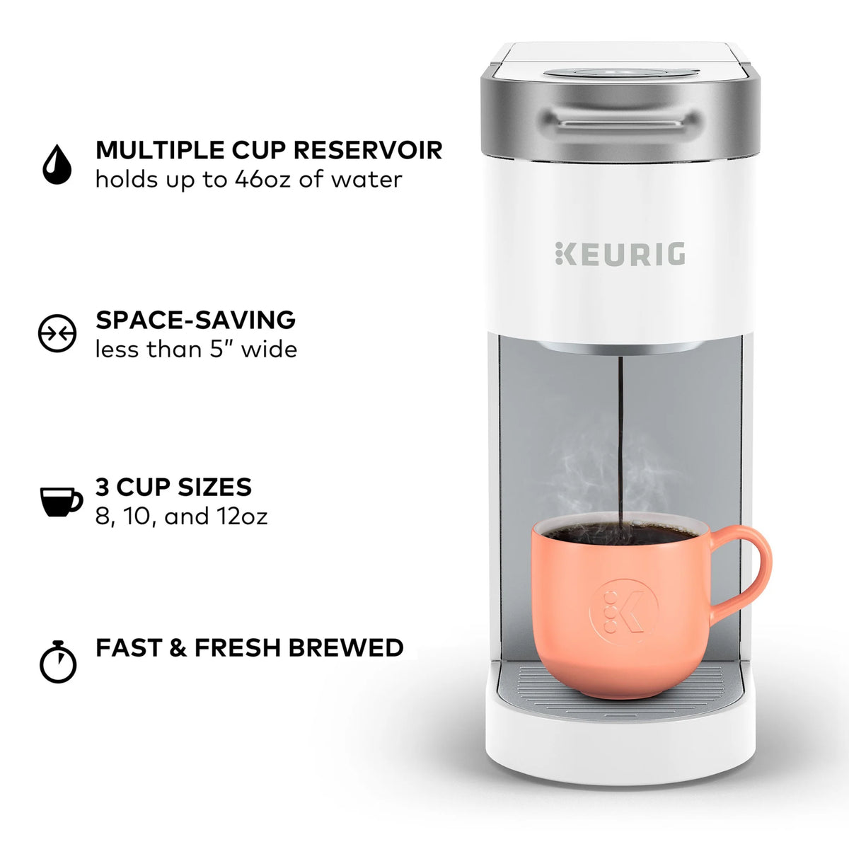 Keurig K - Slim Black Single - Serve K - Cup Pod Coffee Maker