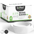 EcoPest Bed Bug Interceptors ÿ 4 Pack | Bed Bug Blocker (Pro) Interceptor Traps (White) | Insect Trap, Monitor, and Detector for Bed Legs