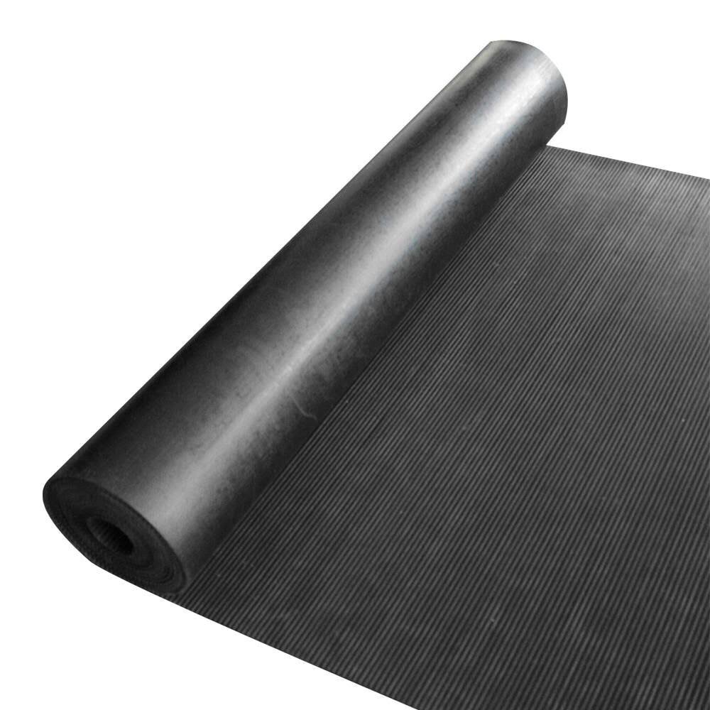 Rubber-Cal Ramp Cleat Non-Slip Outdoor Rubber Mats - 1/8" Thick x 3ft x 1ft Floor Mat