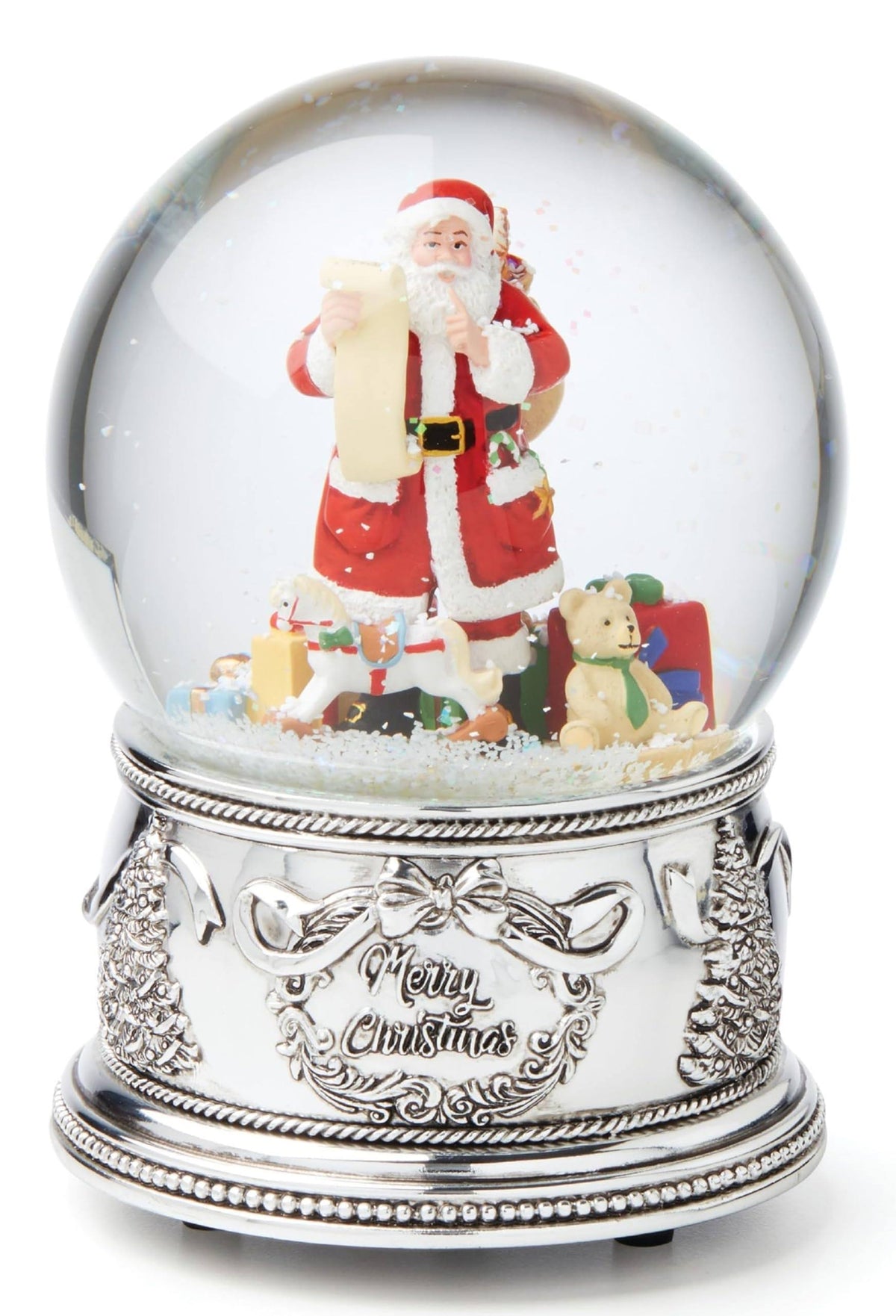 Reed & Barton Winter Traditions Santa Musical Snow Globe