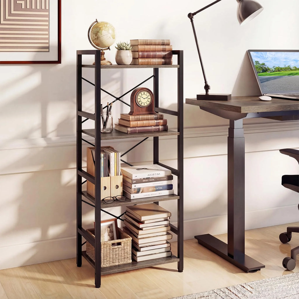 Tangkula 3-Tier Industrial Bookshelf for Home Office
