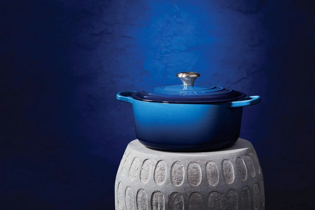 Le Creuset Signature Enamelled Cast Iron 28cm Round Casserole Dish with Lid, Blue