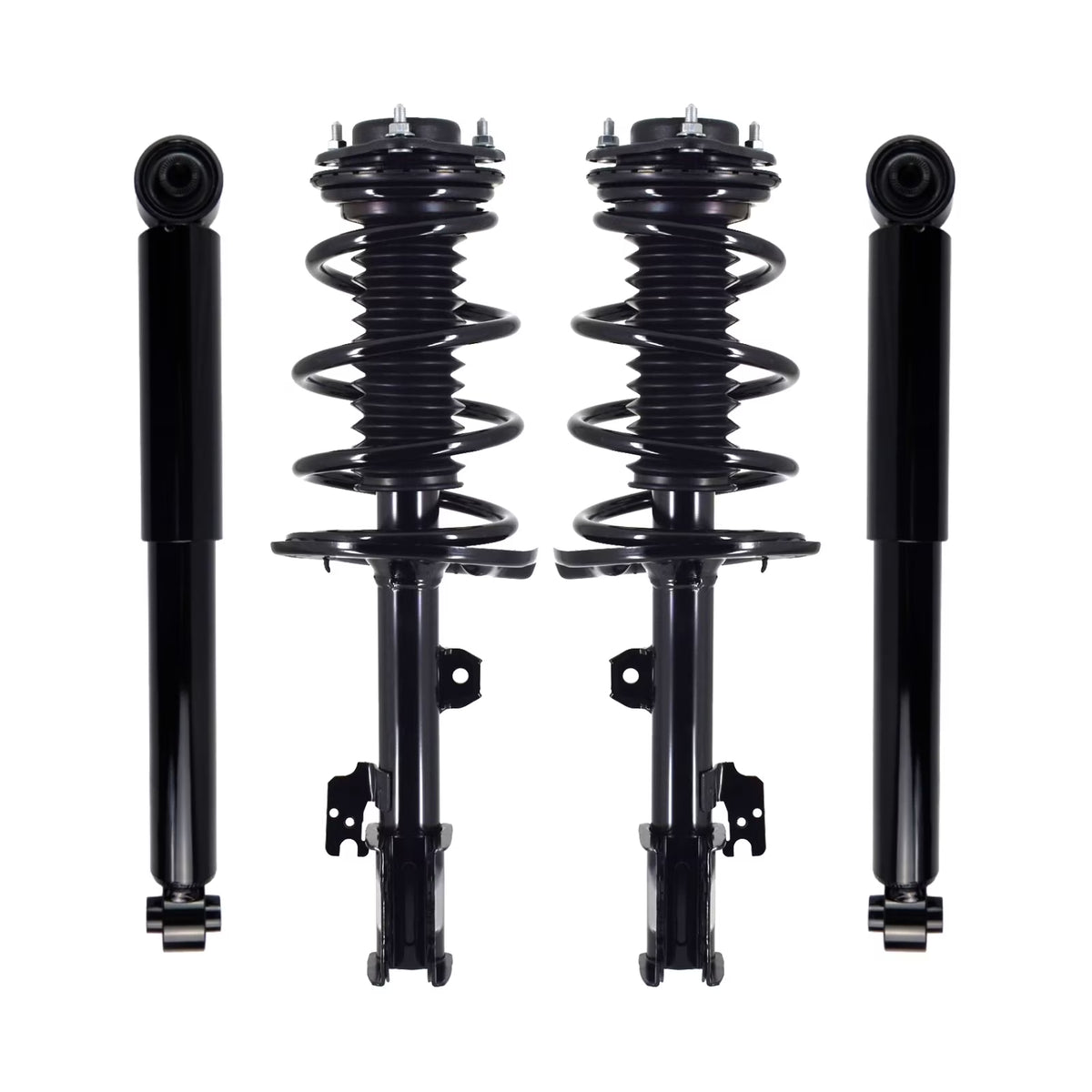 Set 4 Front Quick Complete Strut - Coil Spring - Rear Shock for 2014 - 2016 Toyota Highlander V6