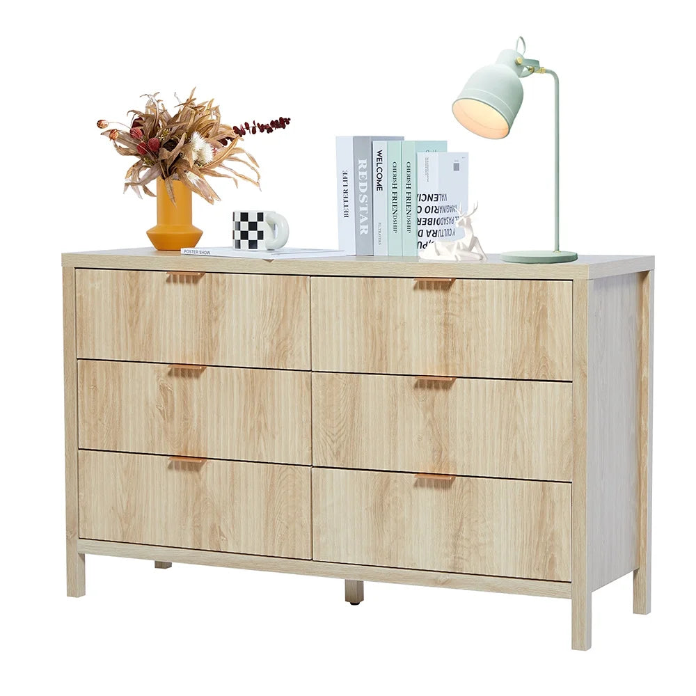 YOCWO Fluted Nightstand for Bedroom Set of 2, Wood Bedside Table Set of 2 with Drawers, Black