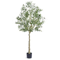 VEVOR Artificial Olive Tree, 6 ft Tall Faux Plant, Secure PE Material & Anti-Tip Tilt Protection Low-Maintenance Plant, Lifelik