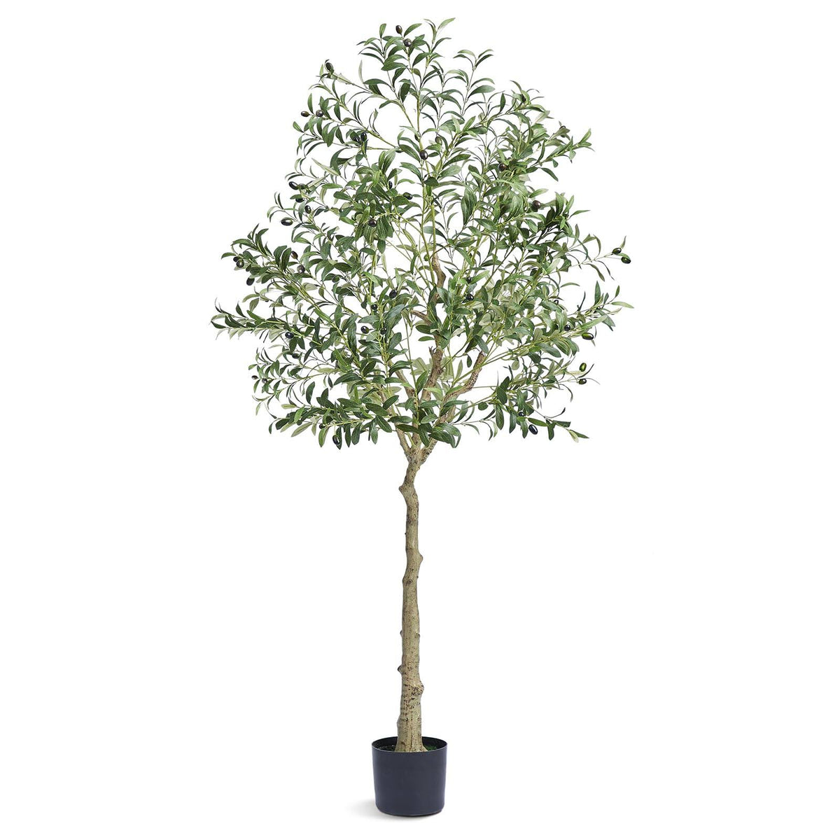 VEVOR Artificial Olive Tree, 6 ft Tall Faux Plant, Secure PE Material & Anti-Tip Tilt Protection Low-Maintenance Plant, Lifelik