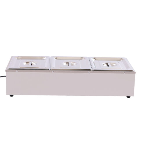 Food Warmer Steam Table Countertop 2-Pan Station Stainless Steel 110V