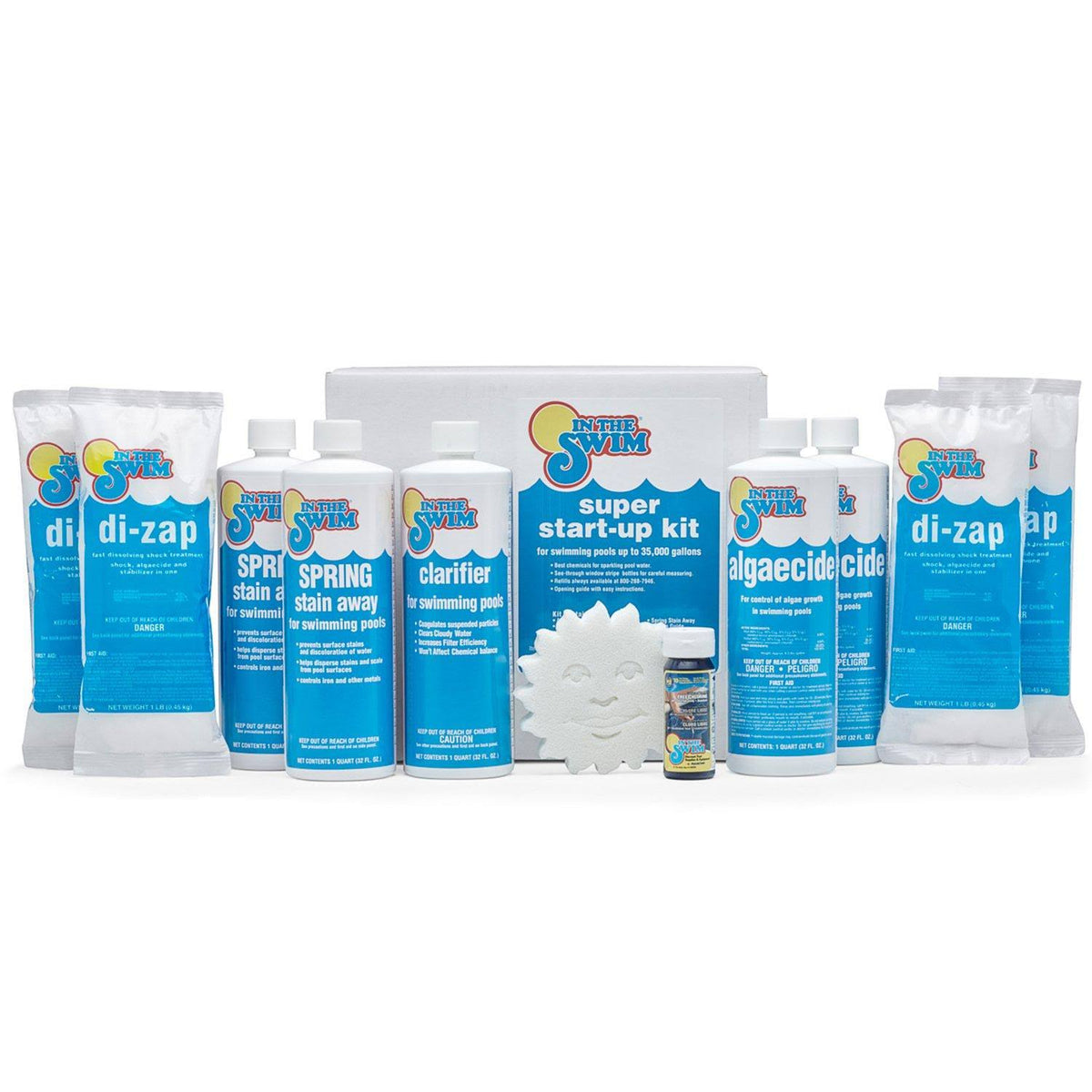 Super Pool Start-Up Chemical Kit Up to 30,000 Gallons, in The Swim
