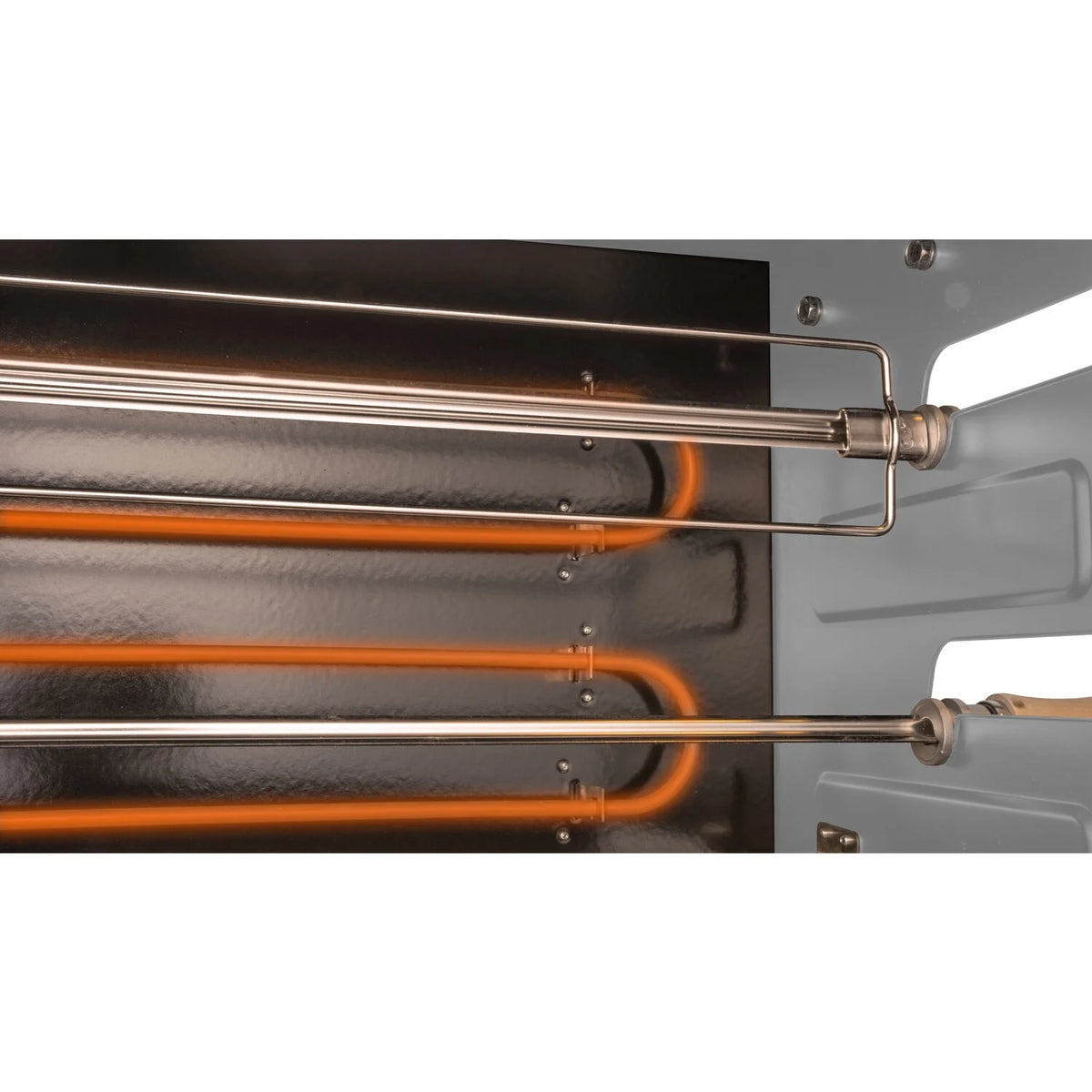 Brazilian Flame 2 - Skewer Brazilian Rotisserie Electric Grill in Red