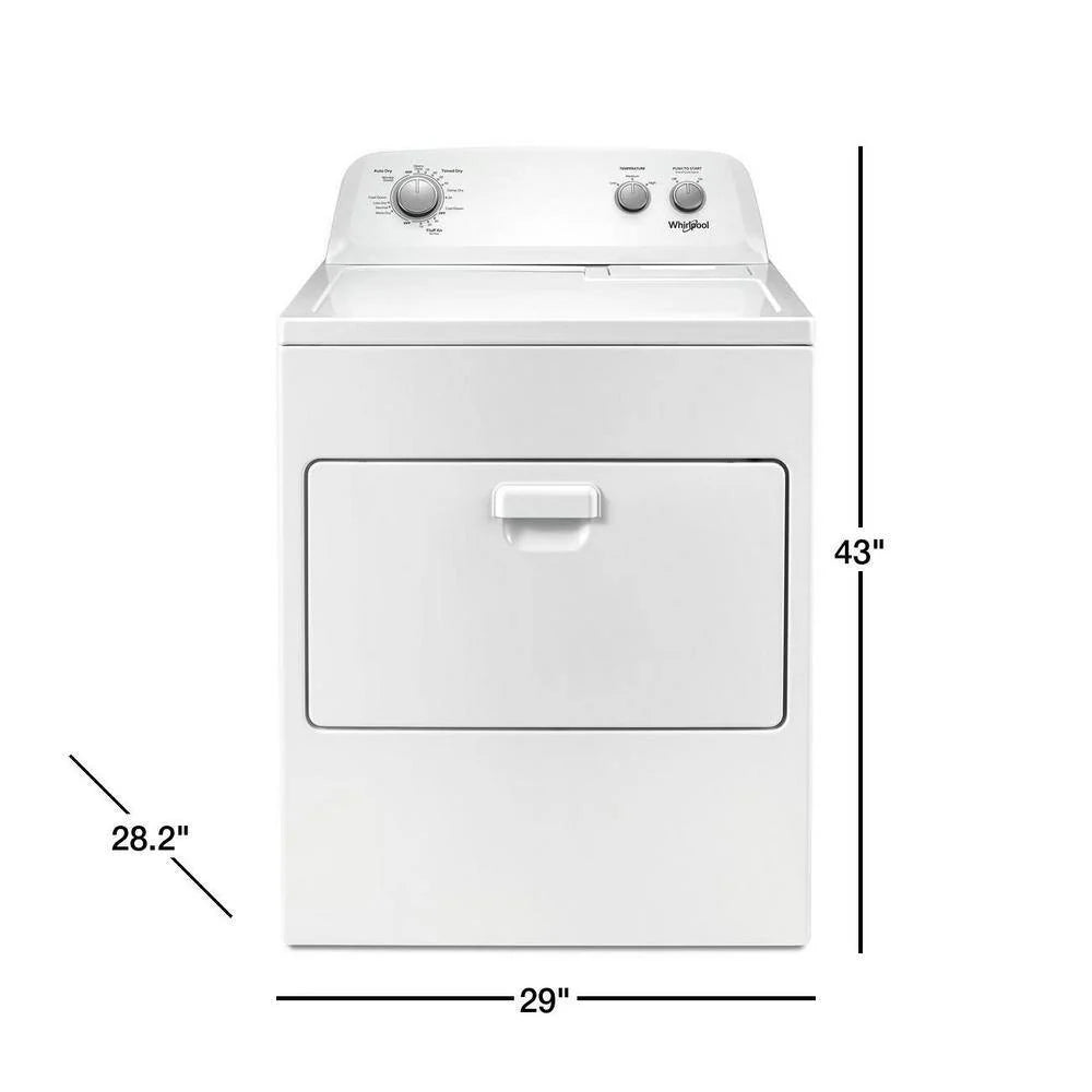 7.0 cu. ft. Electric Dryer. AutoDryTM System. Wrinkle ShieldTM. White