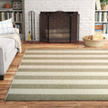 Papatya Striped Flatweave Tan Ivory Indoor Outdoor Area Rug Breakwater Bay Rug Size: Rectangle 9'2" x 12'5"