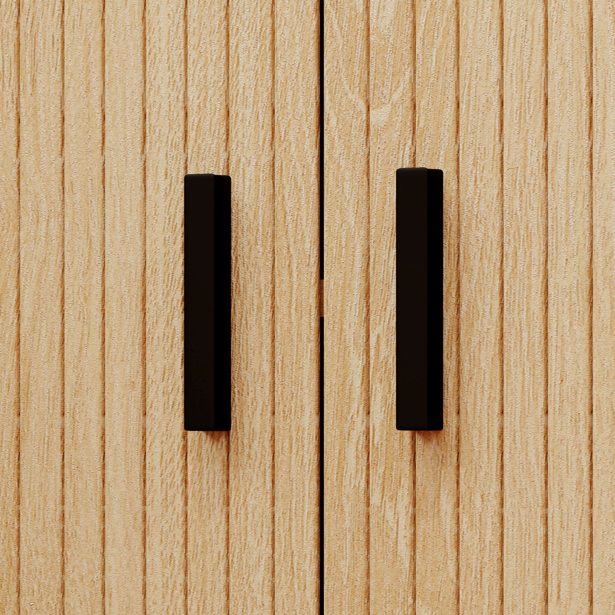HOMCOM Set 2 Nachttische im skandinavischen Stil mit 2-stufigem Regal aus Holz und Stahl, 48x40x48 cm, Schwarz und Eiche