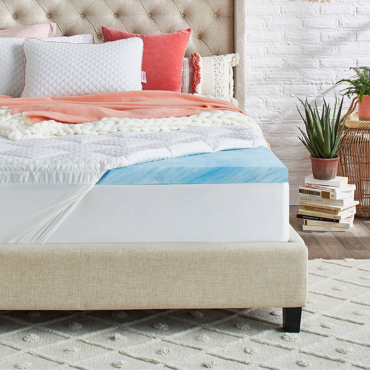 Nue by Novaform King Mattress Topper | Gel Memory Foam | Plush 3"