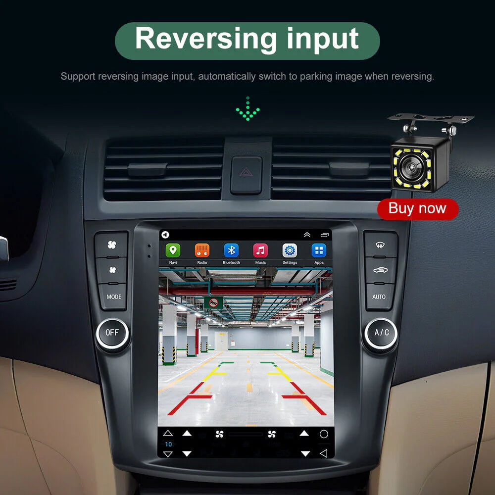 Car Radio Stereo for Honda Accord 2003 - 2007, 9.7" Touchscreen Android 12 Support Carplay Android Auto/Navigation/Bluetooth/USB/Video/Steering Wheel Control/Rear Camera/ 2+32G, Black