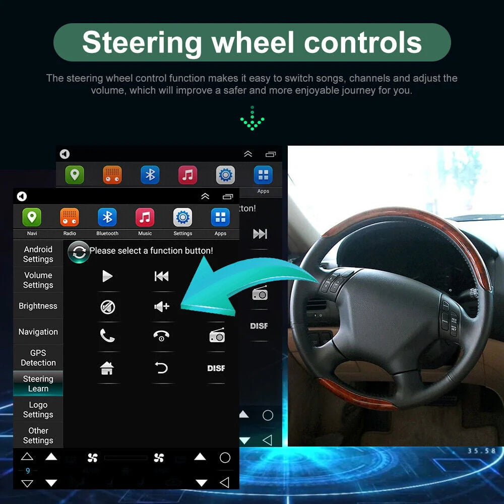 Car Radio Stereo for Honda Accord 2003 - 2007, 9.7" Touchscreen Android 12 Support Carplay Android Auto/Navigation/Bluetooth/USB/Video/Steering Wheel Control/Rear Camera/ 2+32G, Black