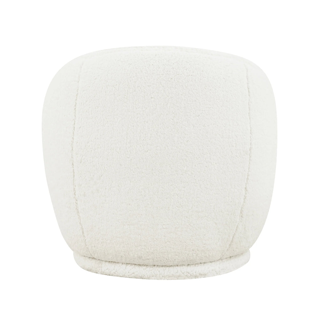 Better Homes & Gardens Mira Kids Swivel Chair, Cream Faux Shearling
