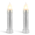Mr. Christmas 24 inch Set of 2 Blow Mold Candles - Silver