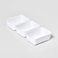 3pk Medium Storage Trays White - Brightroom