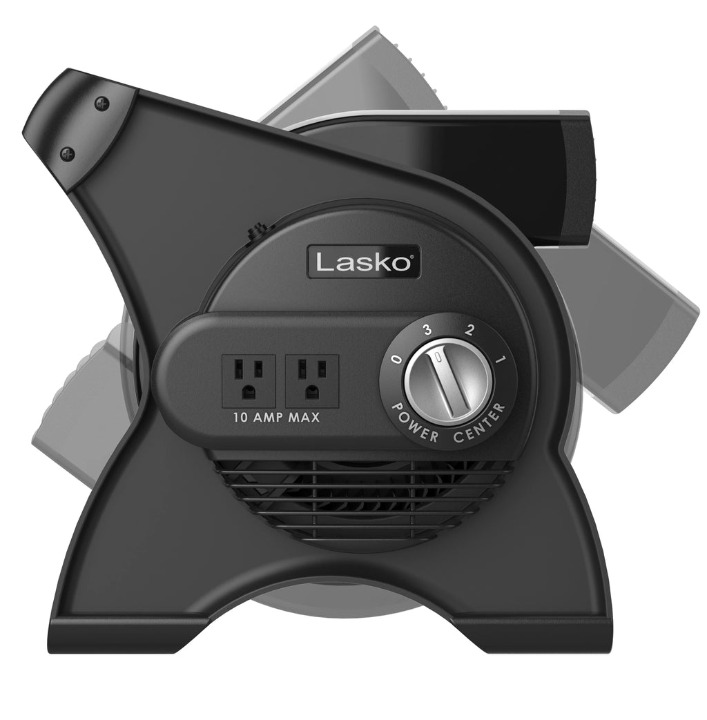 Lasko Pivoting Pro 12" 3 - Speed Rotating Head Free Standing Blower Fan, 289 CFM, Black, U12104