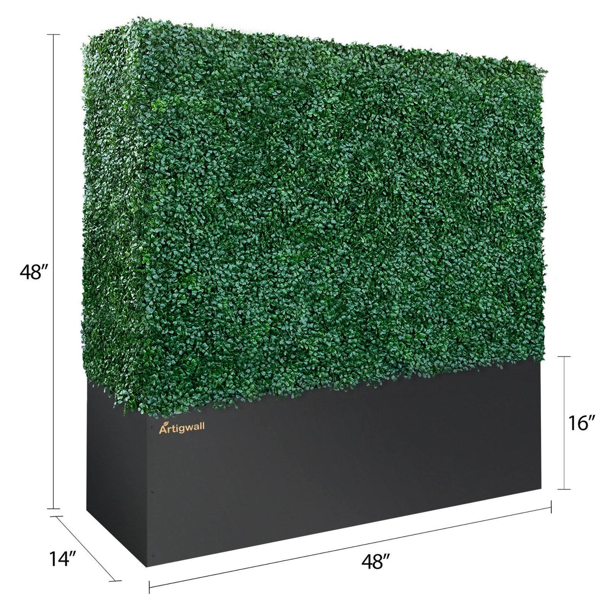 100 - Piece Artificial Boxwood Hedge in Planter Set (Set of 100) Artigwall
