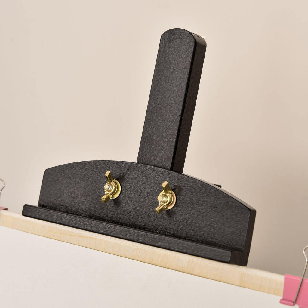 HOMCOM Staffelei Sitz- und Standstaffelei Klappbare Atelierstaffelei 90° einstellbar mit Halterung für Kunstmalerei Und Außenwerbung Kiefernholz Schwarz 51,5 x 71,5 x 134,5 cm