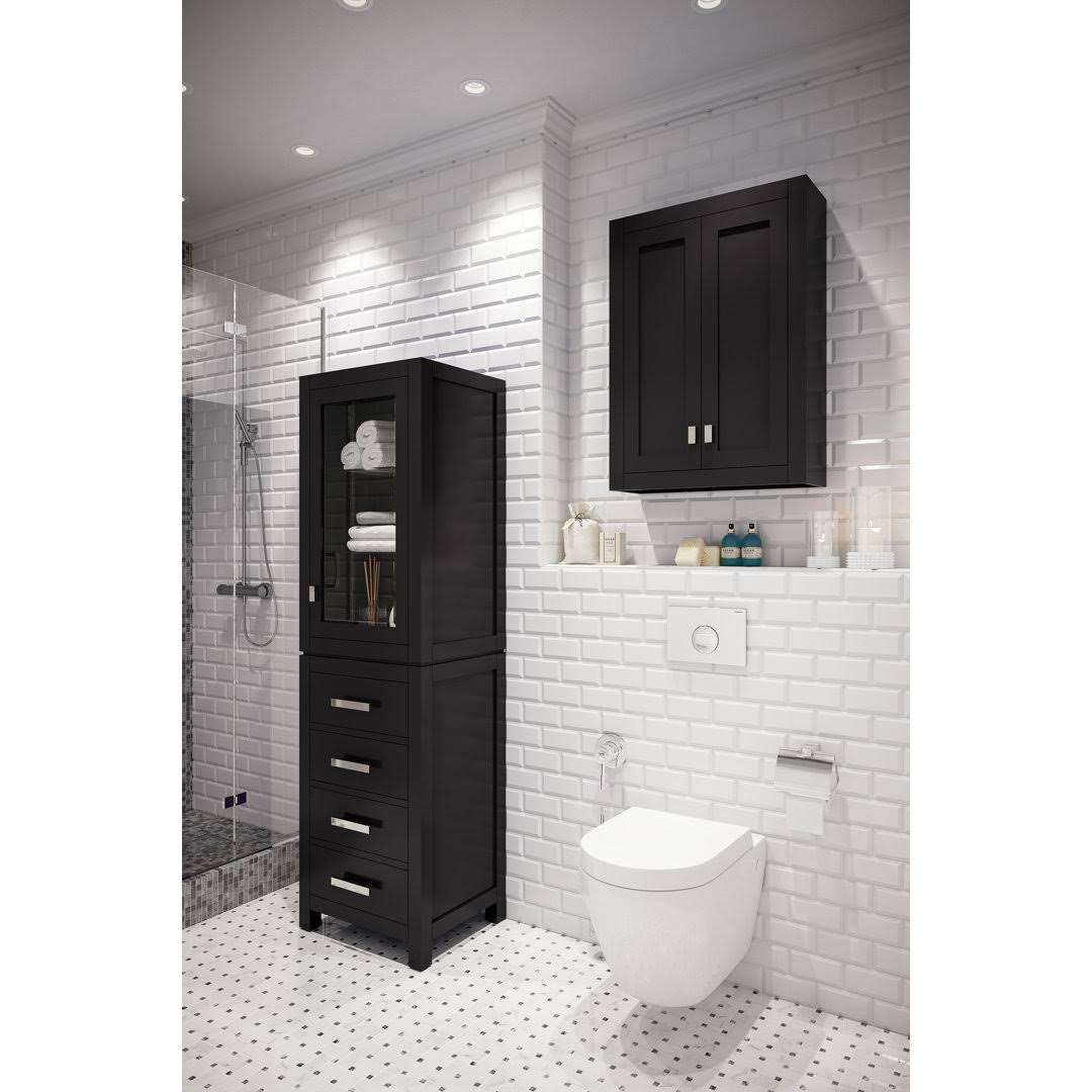 Crisler 24" W x 33" H x 8" D Solid Wood Wall Mounted Bathroom Cabinet Finish: Espresso