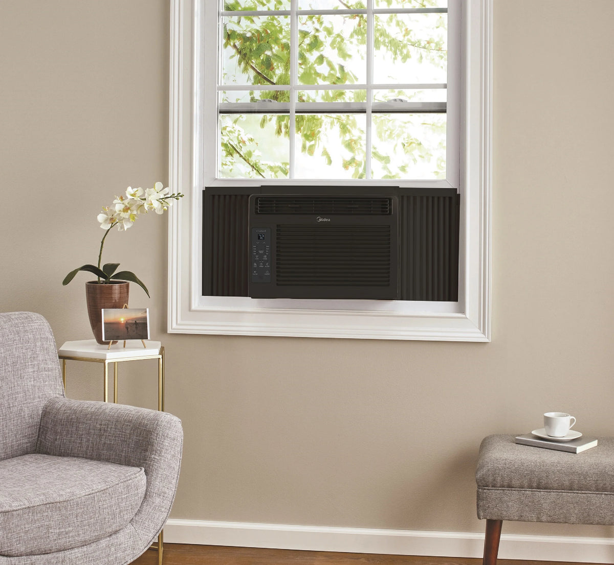 Midea 5, 000 BTU Window Air Conditioner, 150 Sq. Ft., White, New