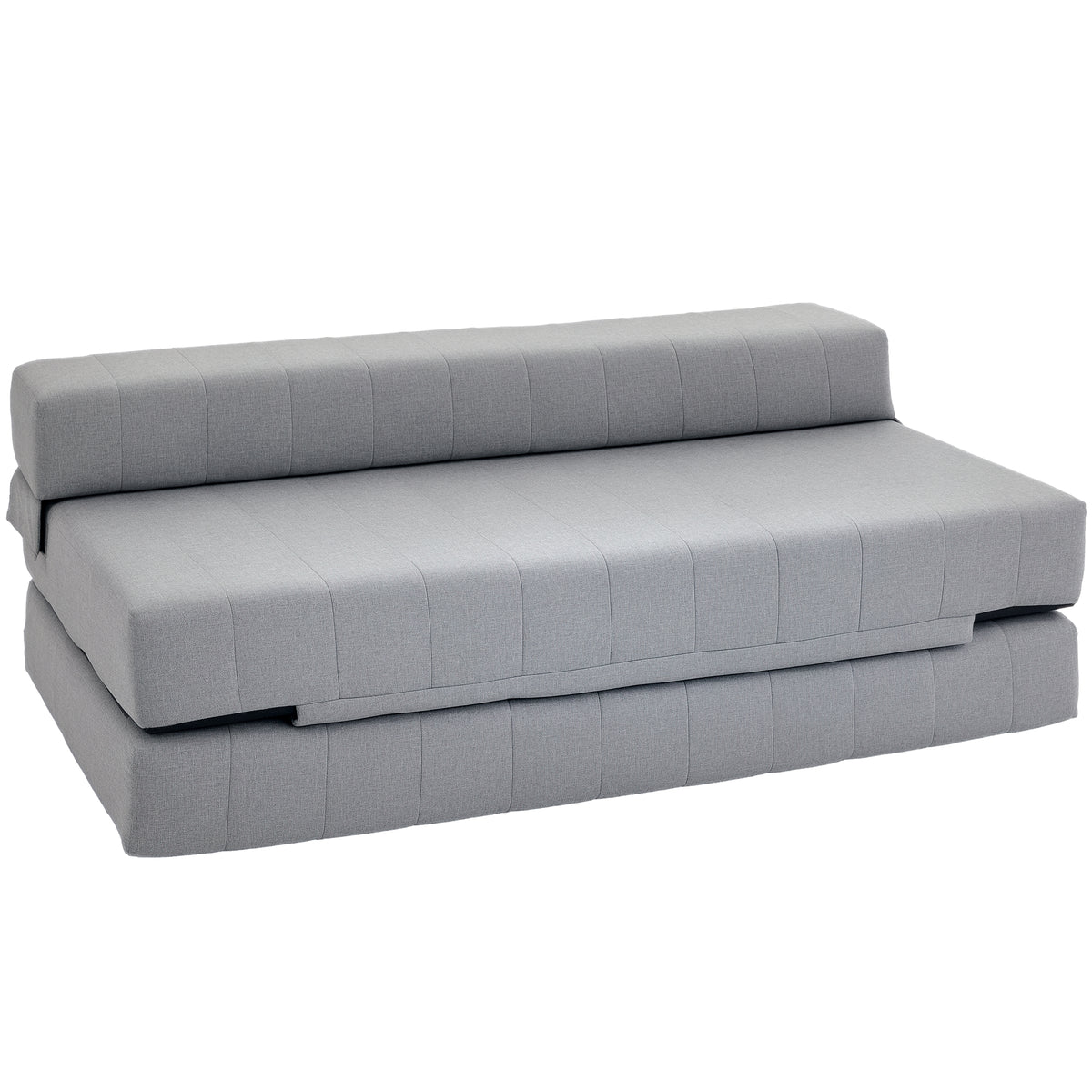HOMCOM Klappsessel mit Bettfunktion, Gästebett, faltbar, bis 250 kg, 138x80x50 cm, Grau