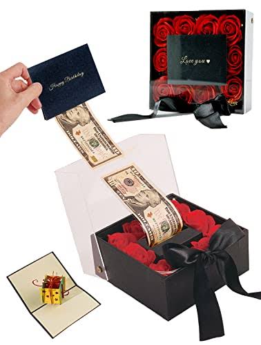 Ribbonbonbox Money Box for Cash Gift Pull ÿ Cash Pull Out Money Box ÿ Unique Gifts for Wife, Husband, Women, Men ÿ Surprise Box for Mother's Day