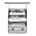 S3 The Brand Stow and Go Suitcase and Travel Luggage Organizer. A Portable Hanging Closet for Easy Garment Packing and Clothes Shelves Organization S