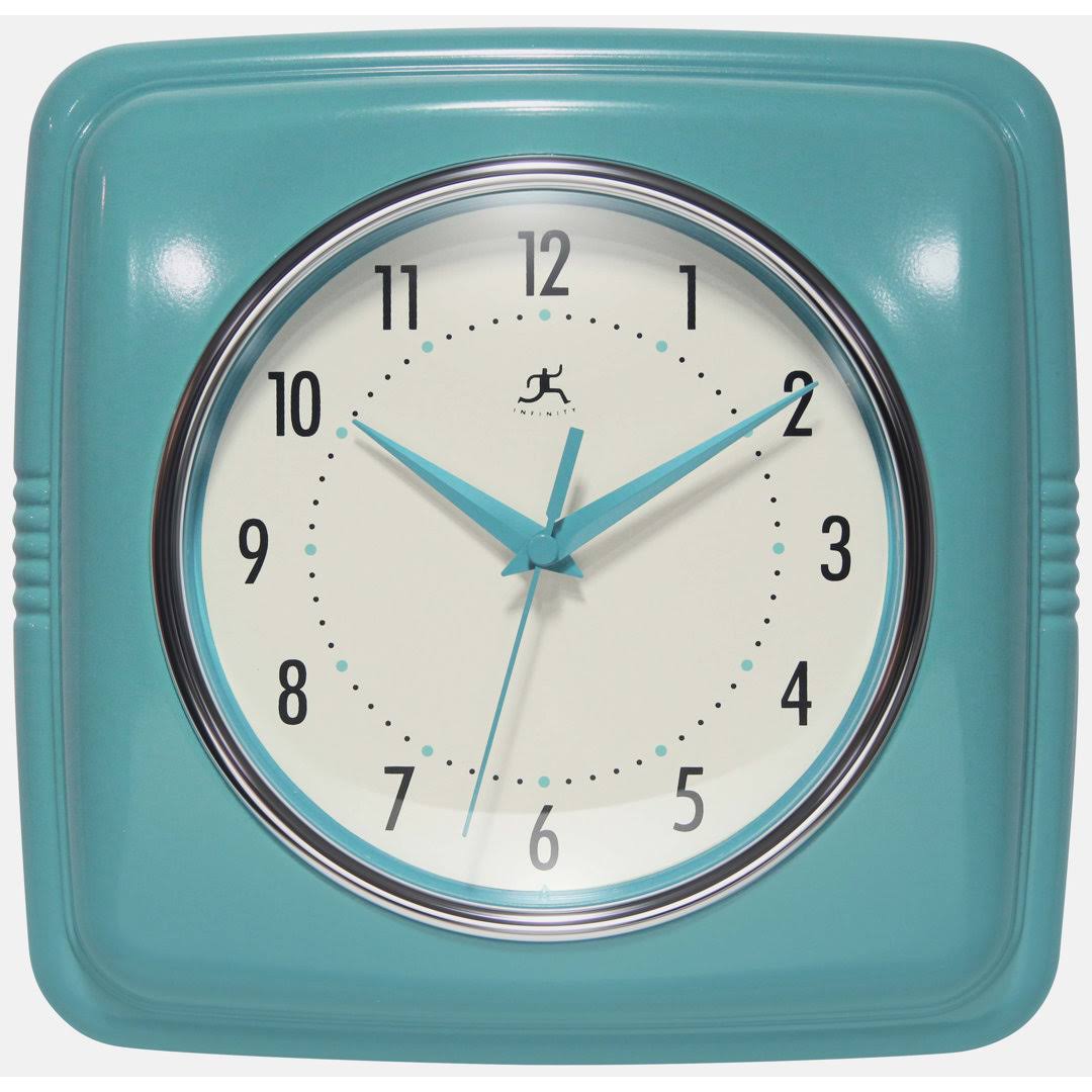 Orrwell Square Wall Clock Color: Turquoise