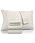 Fairfield Square Collection Brookline 1400 Thread Count 6-Pc. Sheet Set, Queen, Created for Macy's, Ivory