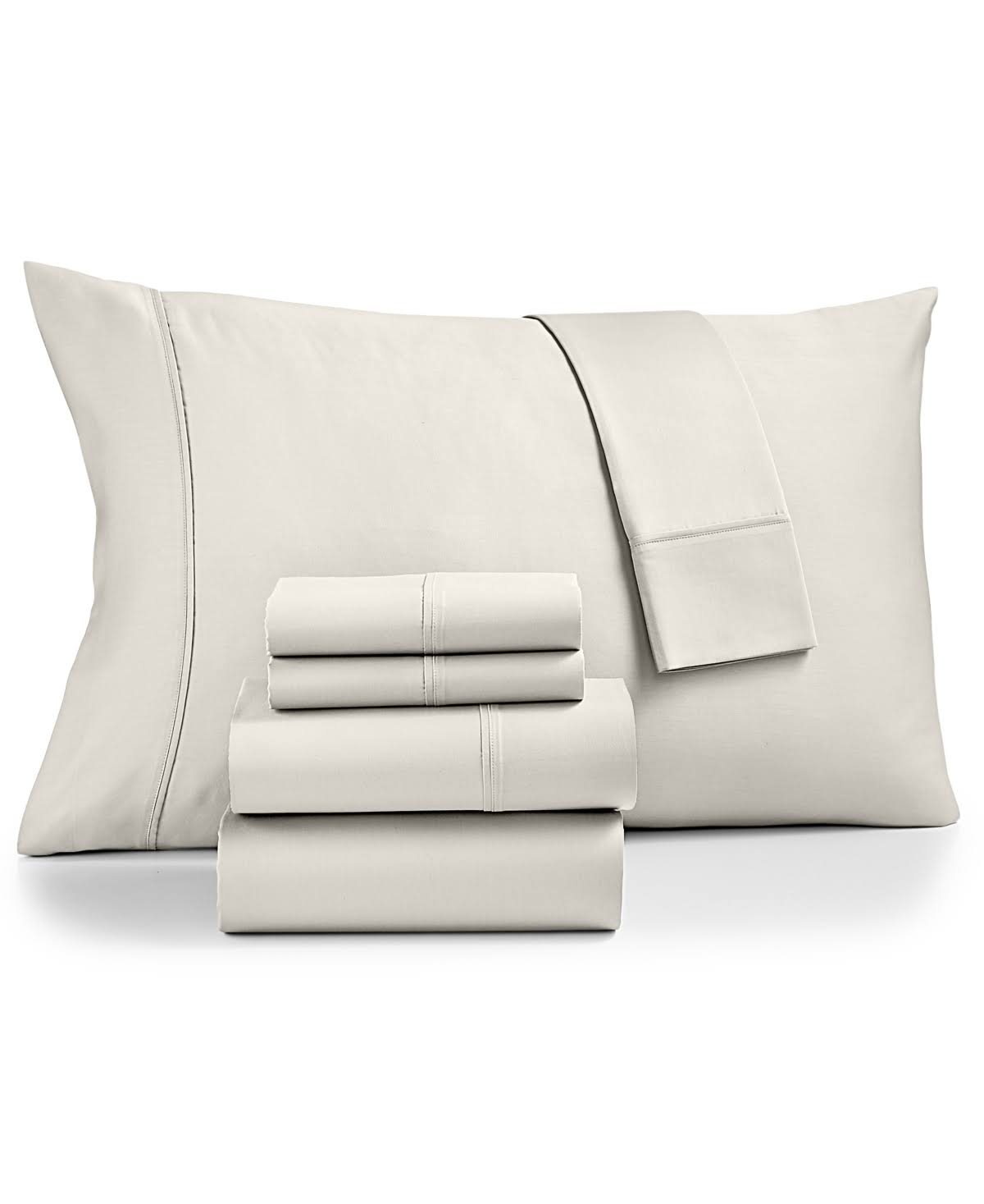 Fairfield Square Collection Brookline 1400 Thread Count 6-Pc. Sheet Set, Queen, Created for Macy's, Ivory