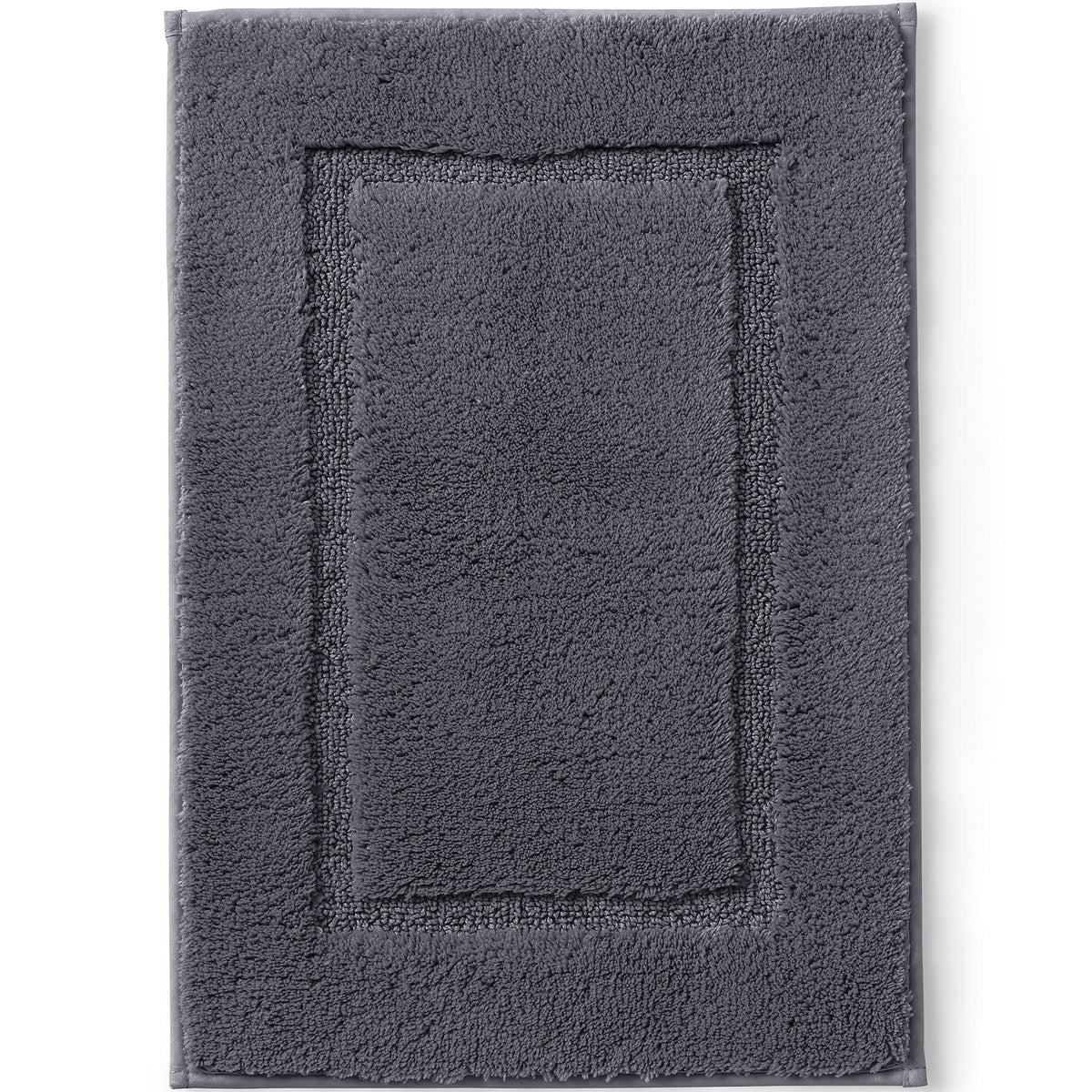 Lands' End Supima Cotton Non-Skid Bath Rug, Grey, 20x33