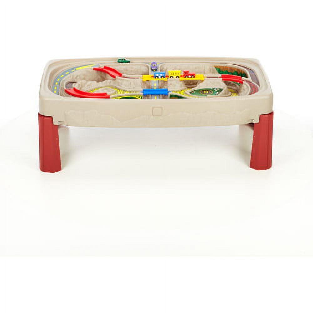 Step2 Deluxe Canyon Road Train Table and Chair Set Neutral Kids Outdoor Activity Table