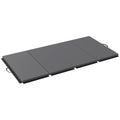 HOMCOM Gymnastikmatte Yoga Pilates Fitness faltbar in 4 mit Griffen synthetischer Bezug 240 x 120 x 5 cm Grau