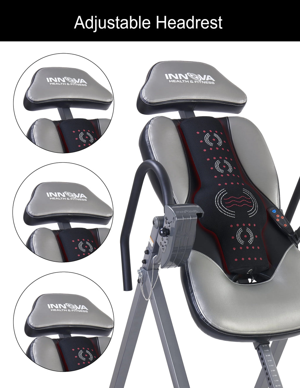 Innova ITM5950 Advanced Heat and Massage Therapeutic Inversion Table, , 300 lb Max Weight Capacity