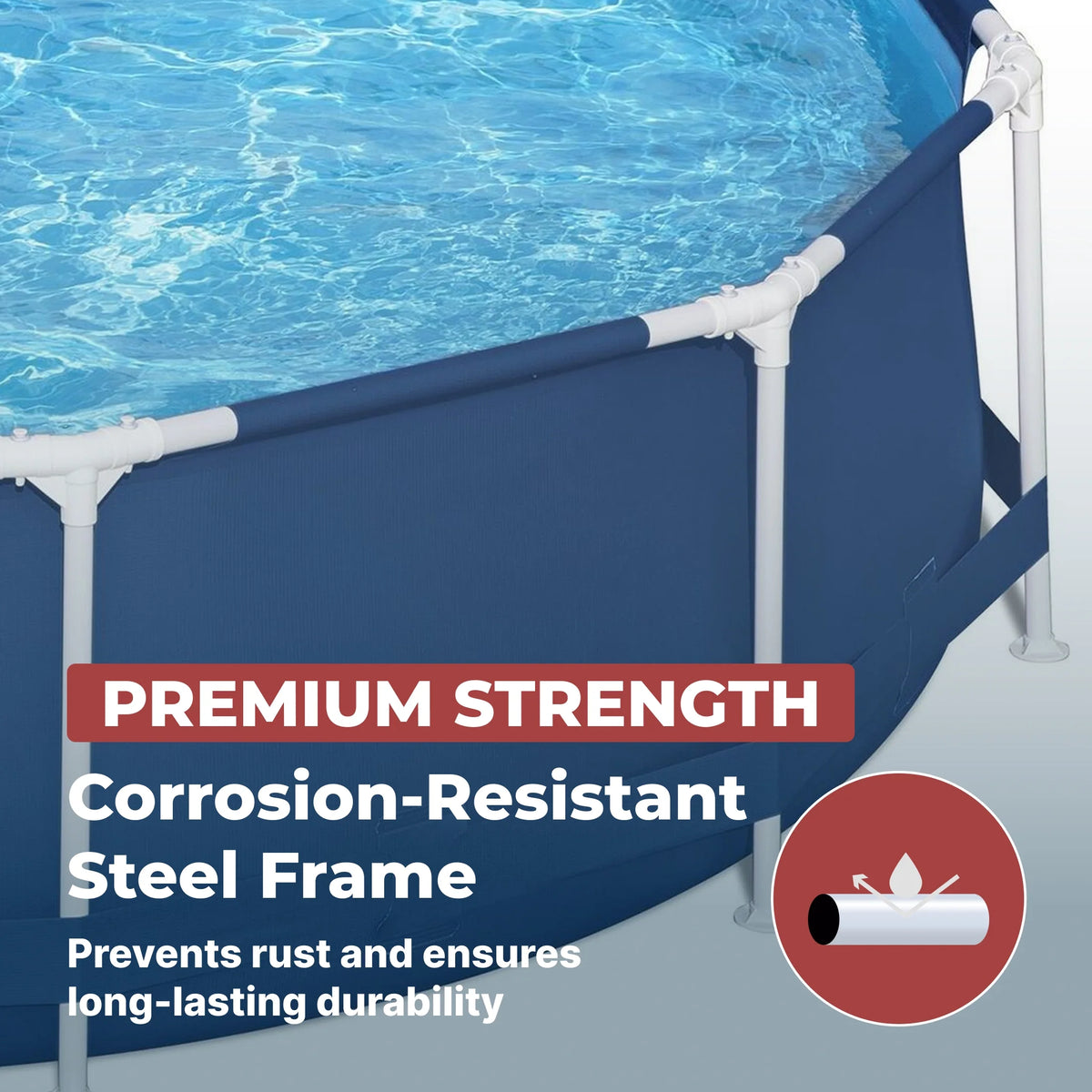 Coleman Steel Pro 12 Ft. x 33 In. Round Metal Frame Above Ground Pool Set