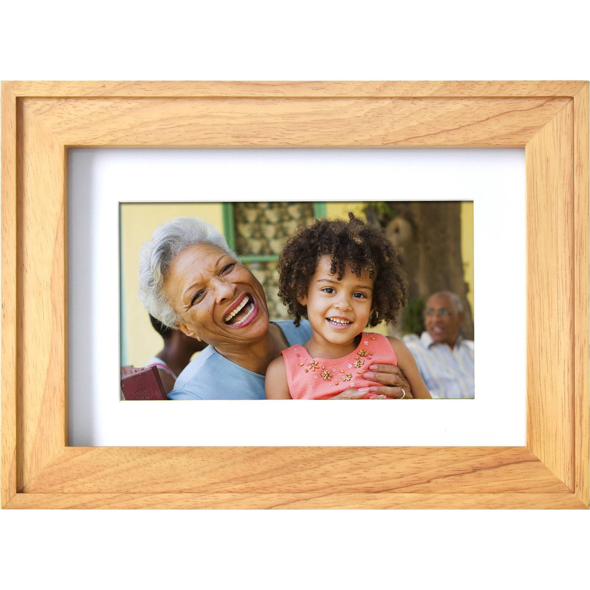 Polaroid Digital 7" Natural Wood Picture Frame with Mat | Target