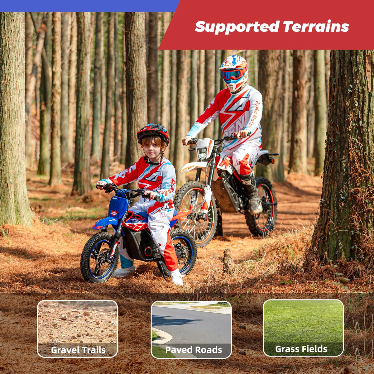 RFN Warrior Kids SX - E150 24V 200W Kids Electric Dirt Bike ?2 - Speed Off - Road Motorcycle, 8 Mph, 6.2 Mile Range, Ages 3 - 6